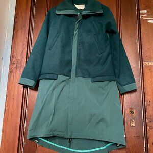 Skunkfunk Arhan long hybrid fleece jacket in green